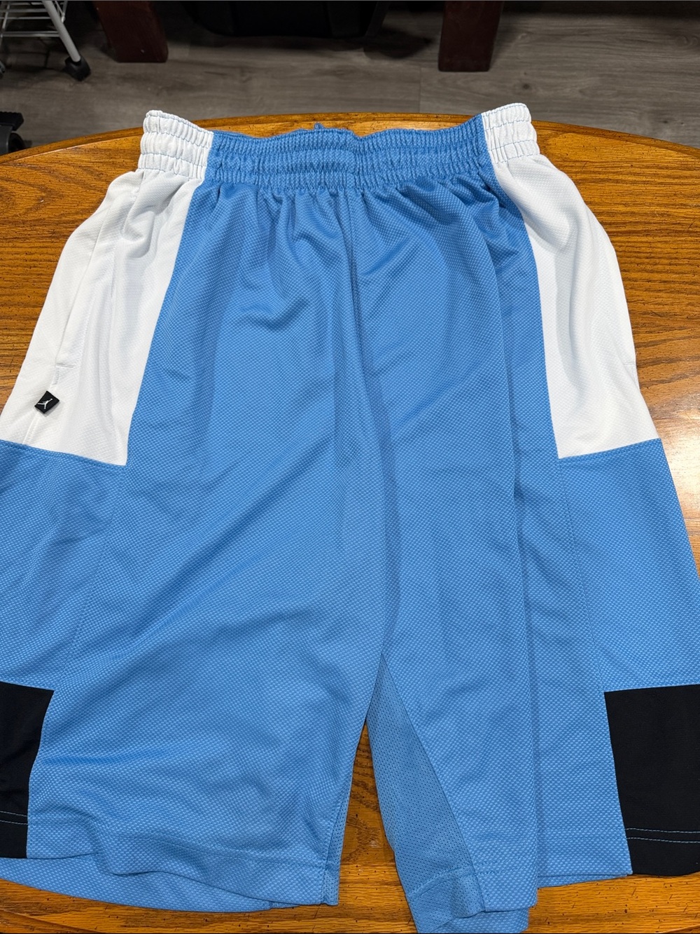 Jordan Men's Athletic Mesh Shorts in Sky Blue, White & Black